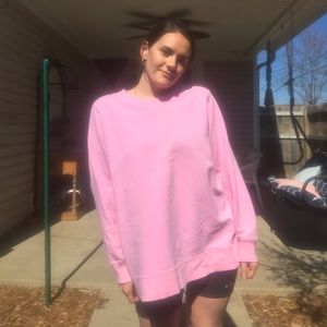 ProSpirit 1X Solid Pink Crew Neck Classic Style